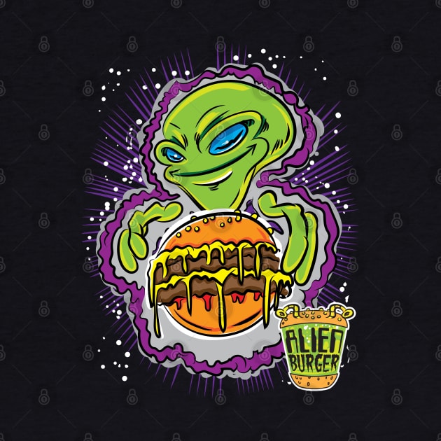 Alien Burger Invasion by eShirtLabs